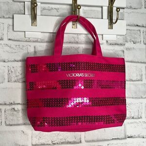 Victoria’s Secret Pink Sequins Handbag Tote Bag Purse